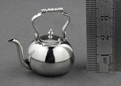18th Century Dutch Silver Miniature Toy Kettle  - Arnoldus van Geffen